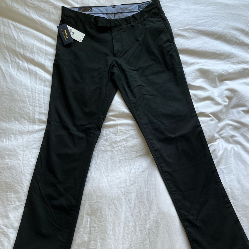 Polo Ralph Lauren Black Stretch Chino Pants - size 33x32